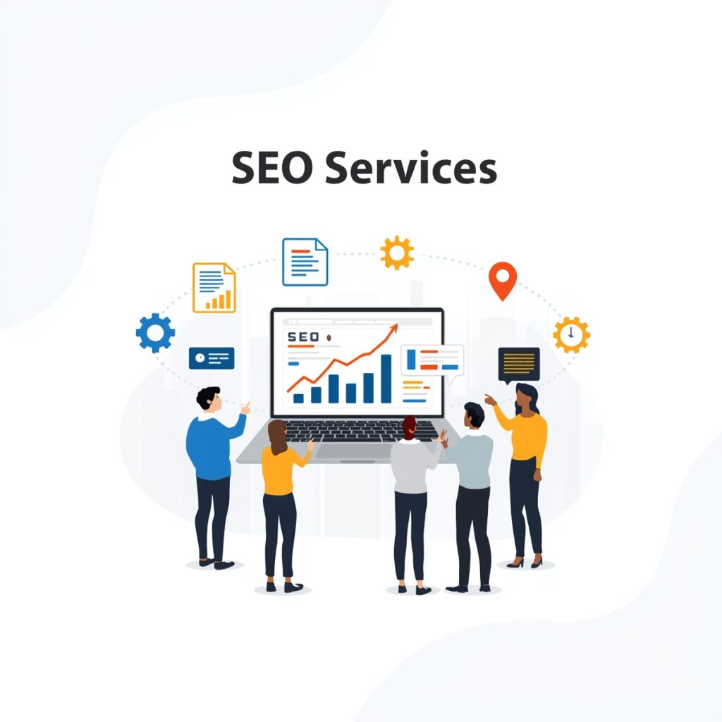 Our Services lucid origin a modern professional website illustration for an 2